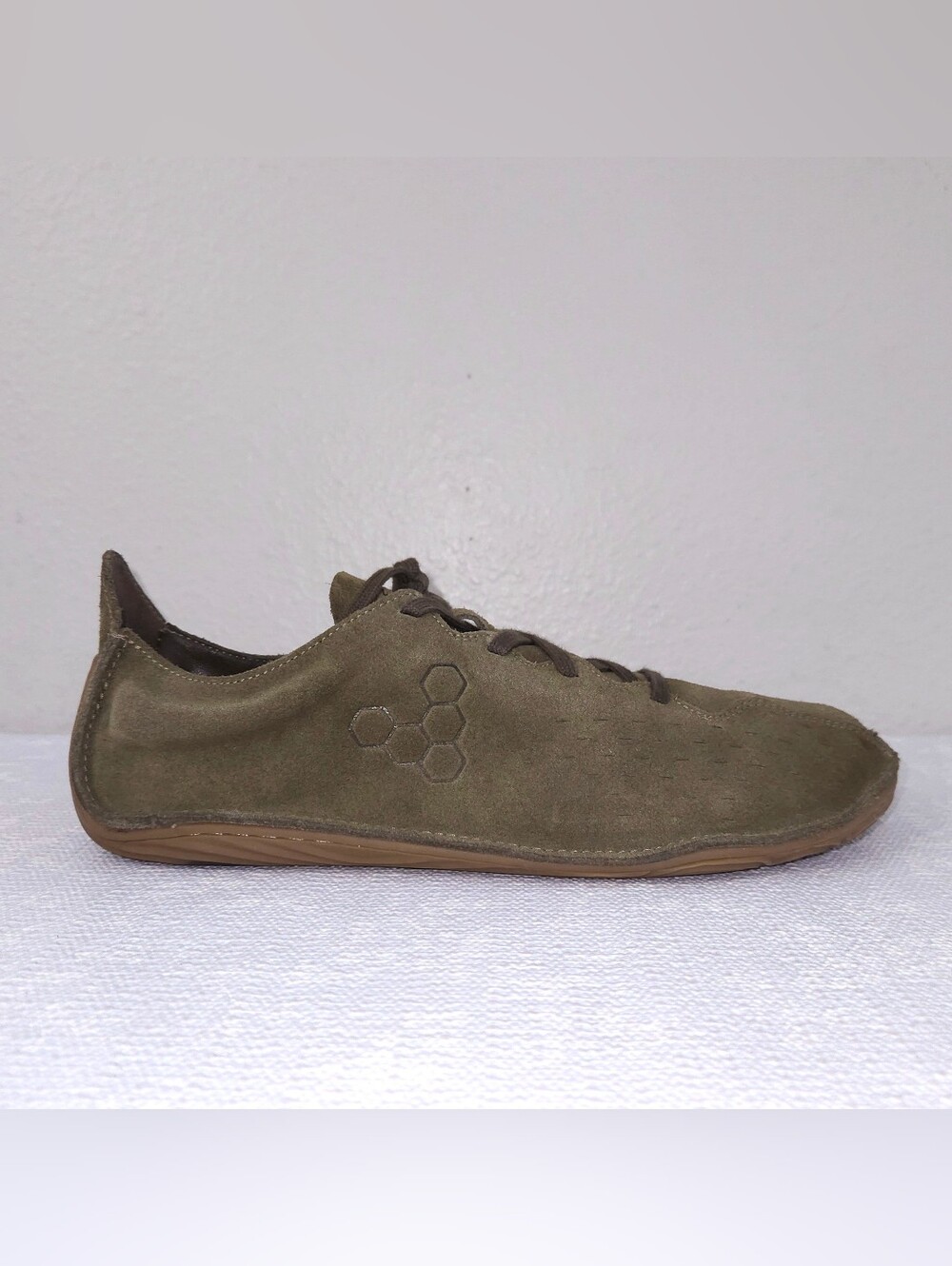 VIVOBAREFOOT Sensus Lace-Up Green Suede Barefoot Shoes EU 42 Minimalist Sneaker